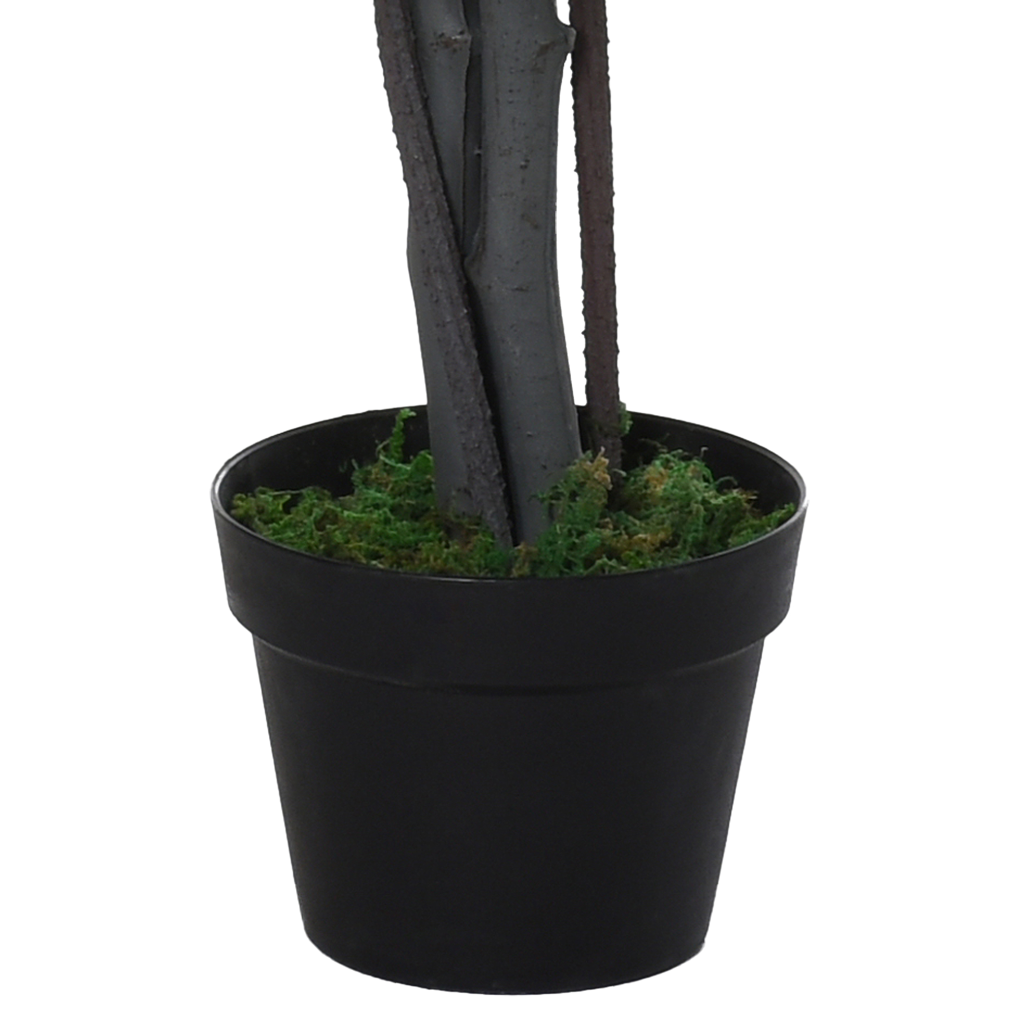 Künstlicher Ficus-baum groß 145 cm, Kunstbaum, Kunstpflanze, Plastik Künstliche Pflanzen im Topf, Fake Plant wie echt für Wohnzimmer Schlafzimmer Büro Garten Moderne Dekoration Geschenk