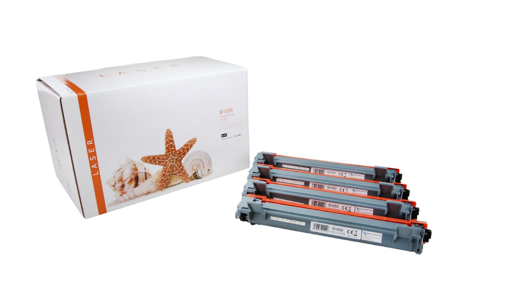 4er Set TN1050 alternativ Toner schwarz für Brother / TN1050 / 4x1.000 Seiten 4er Set TN1050 alternativ Toner schwarz für Brother / TN1050 / 4x1.000 Seiten