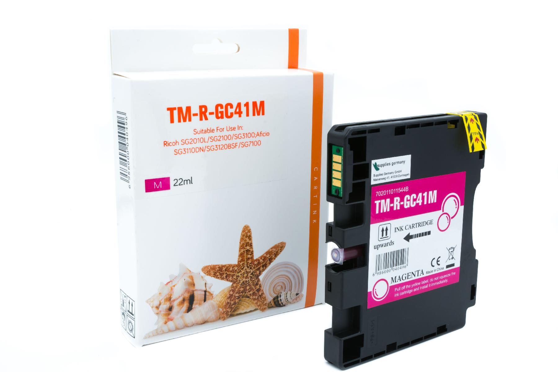 GC41M Refill Tinte magenta für Ricoh / 405763 / 2.200 Seiten