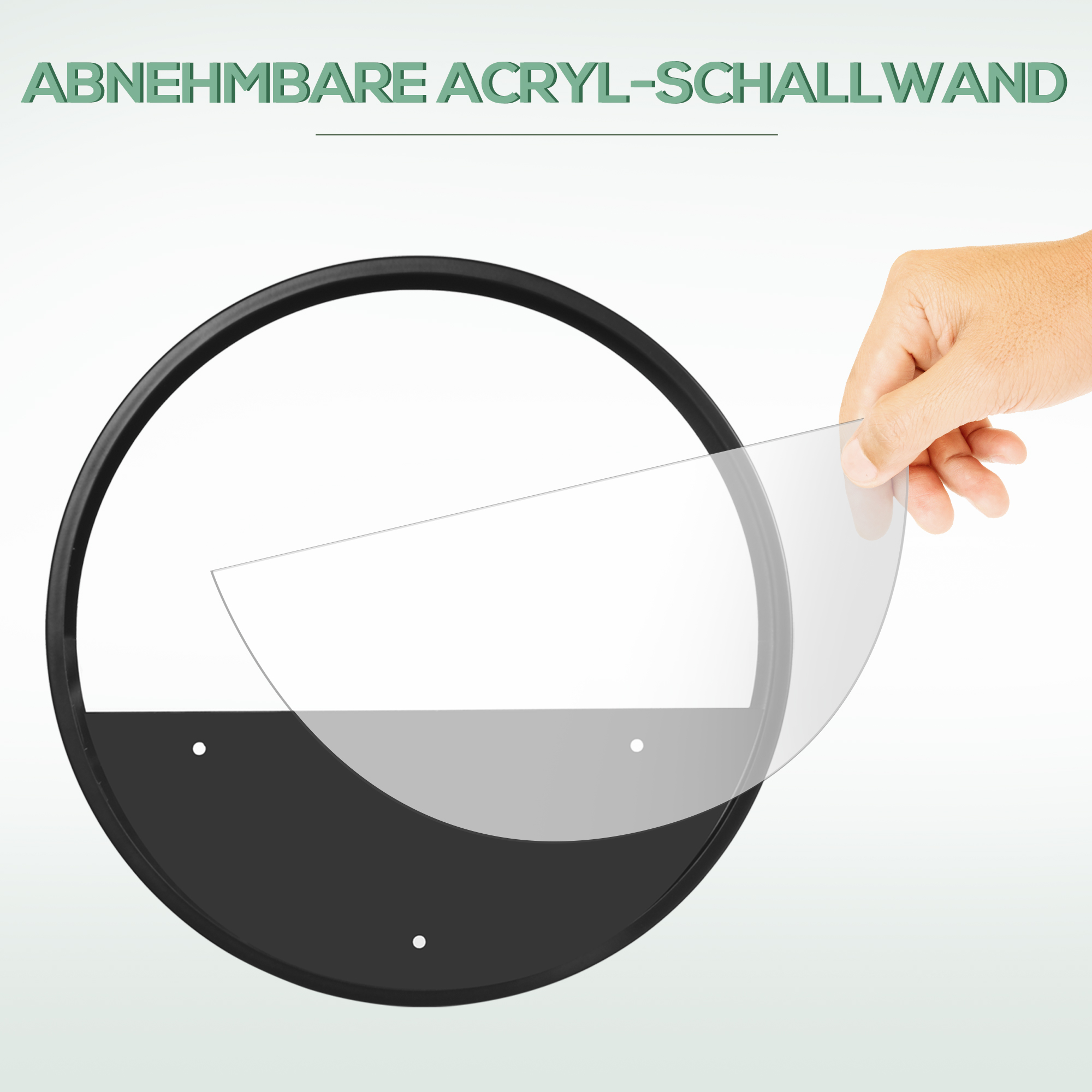 Pflanzgefäße für die Wand, 3er-Set, ineinander stapelbar, Stahl+Acryl, schwarz