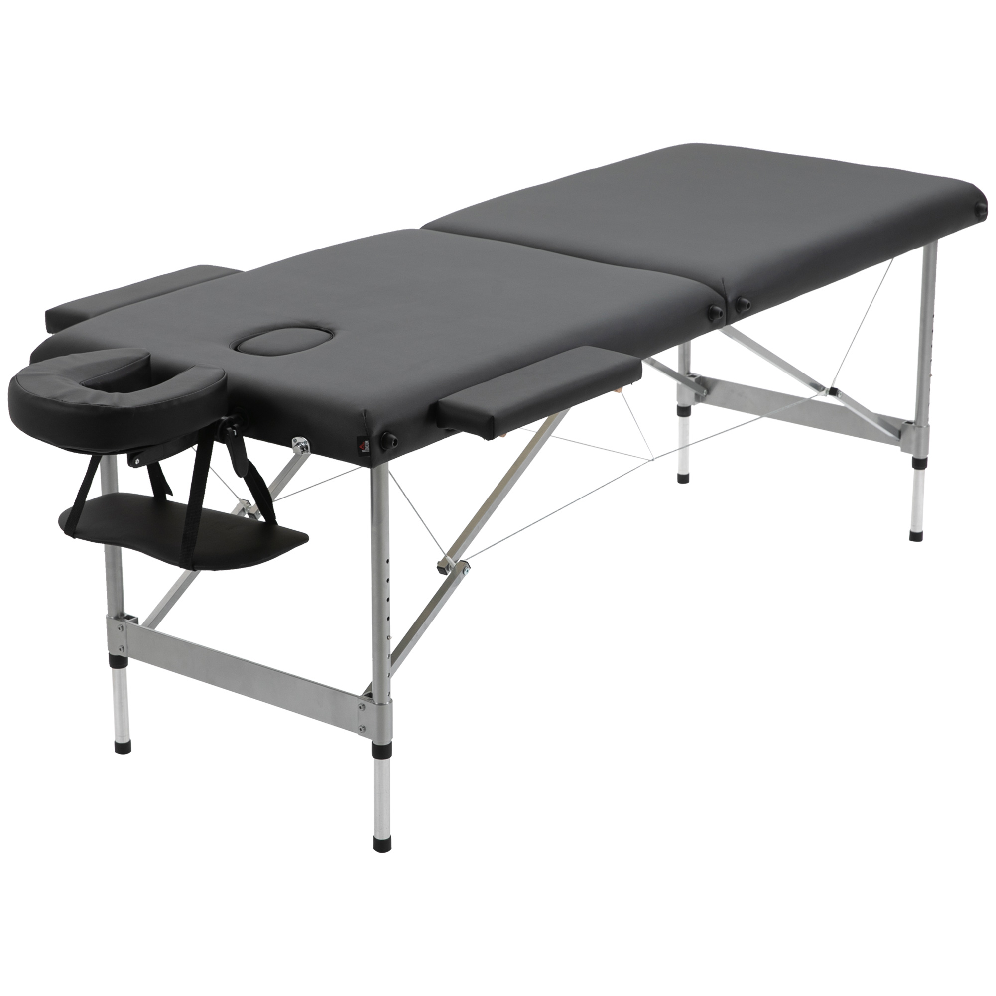 Massageliege klappbar, inkl. Gesichtsöffnung, Armlehnen, Handablagen, Massageliege mobil, 185 cm x 70 cm x 82 cm