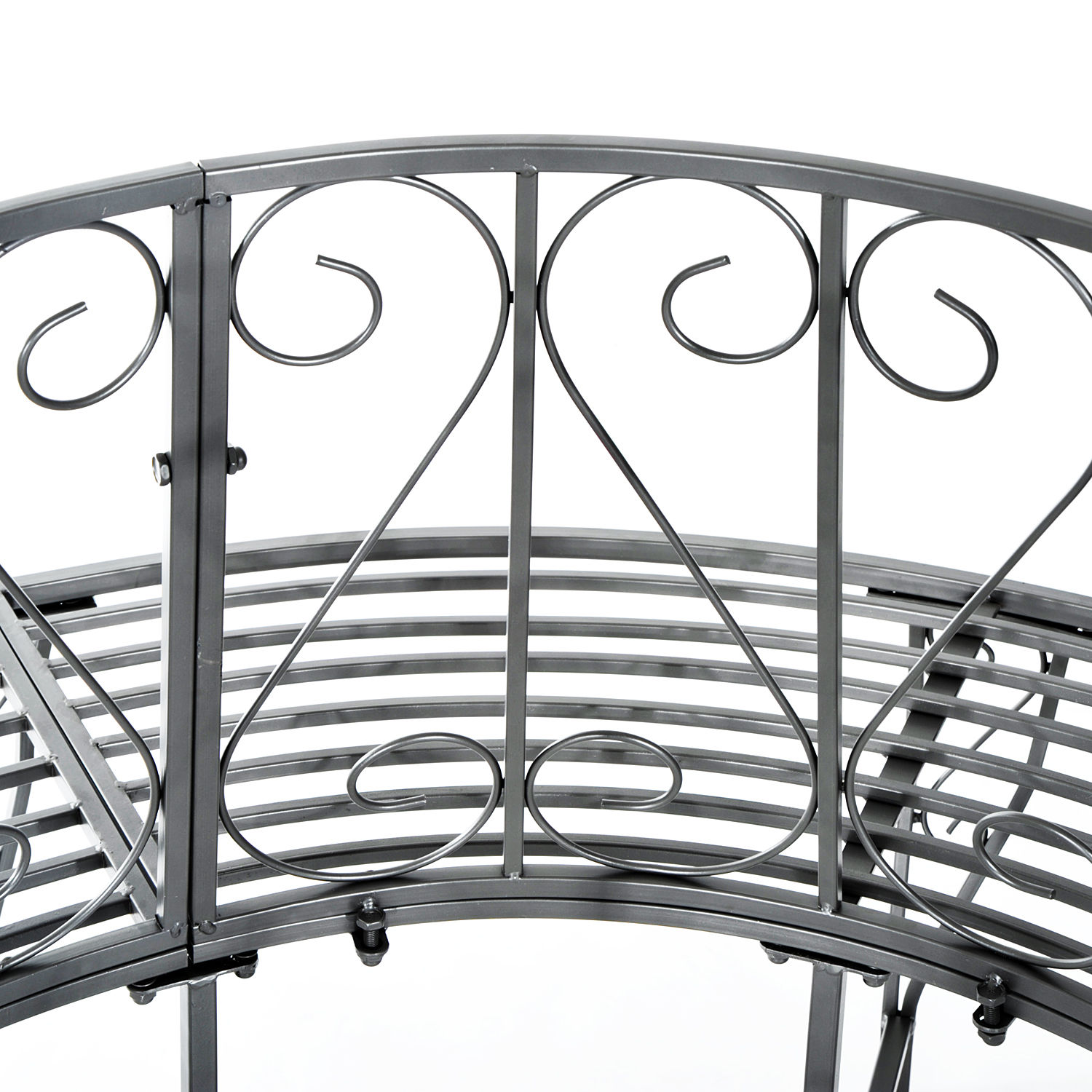 Baumbank Rundbank 360° Gartenbank Sitzbank Baum Bank Metall ?160cm