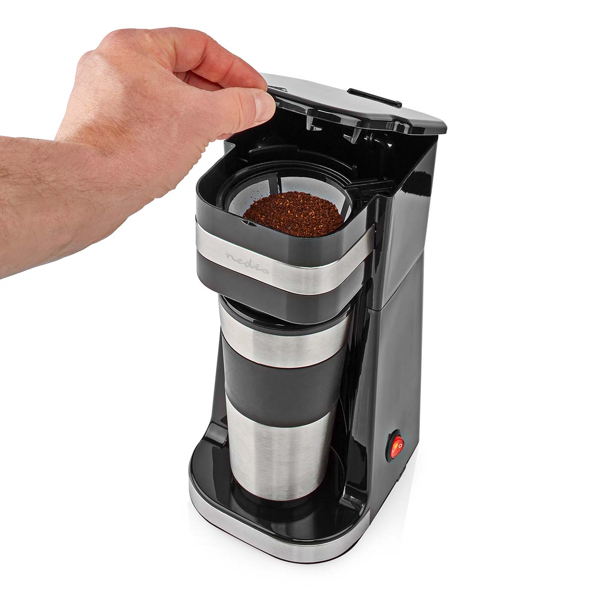 Kaffeemaschine | Filter Kaffee | 0.4 l | 1 Tassen | schwarz / Silber