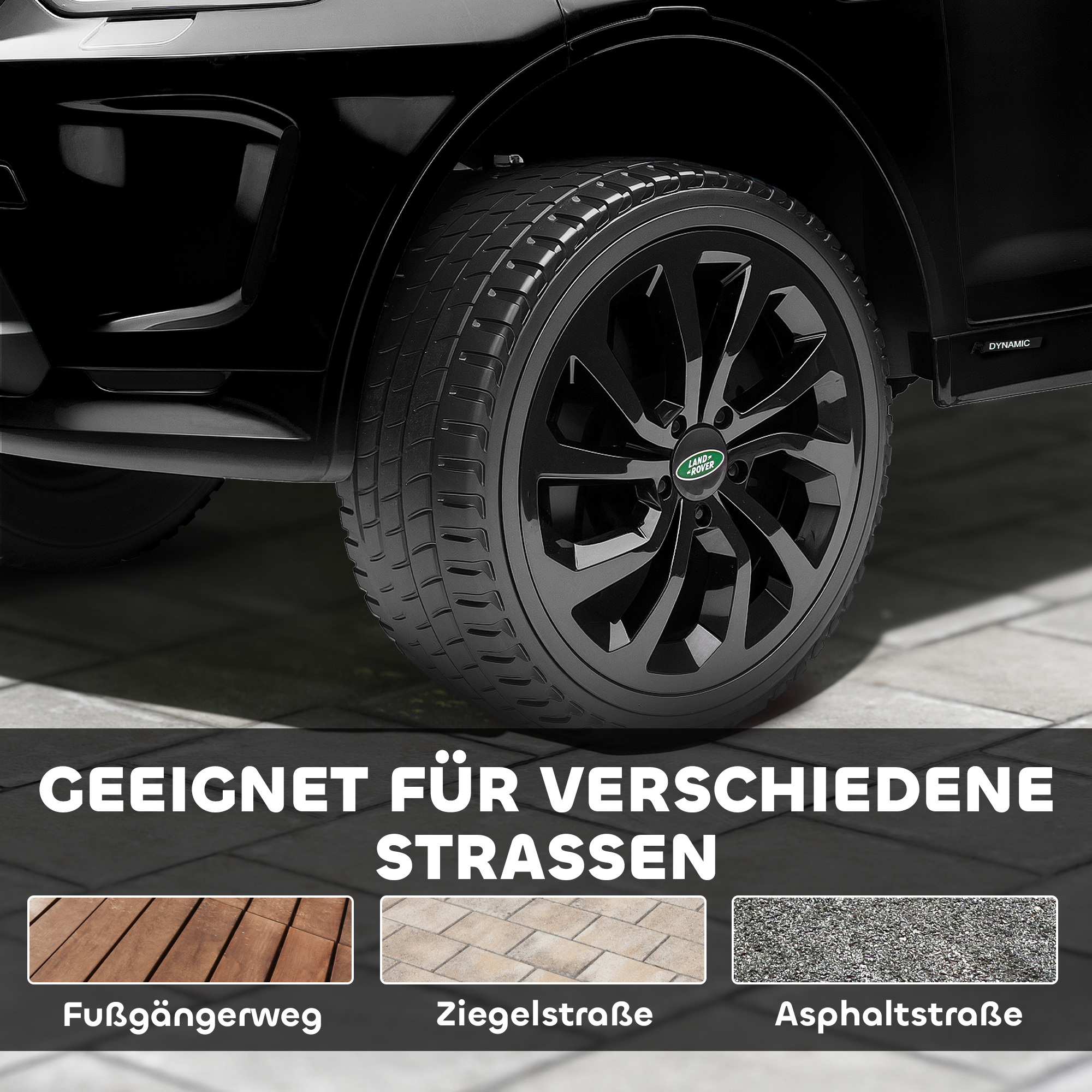 Kinder-Elektroauto, 12V Kinderfahrzeug mit Fernbedienung, LED-Lichtern, Musik und Hupe, 3-6 Jahre, Schwarz