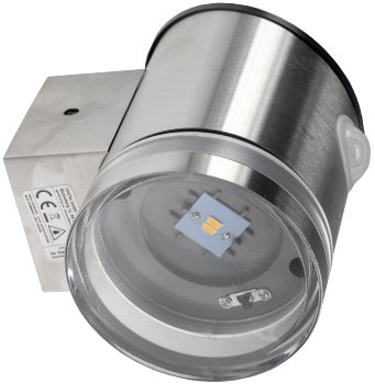 LED Solar Wandleuchte "SWL 119-ES", PIR Bewegungsmelder, IP44, Edelstahl