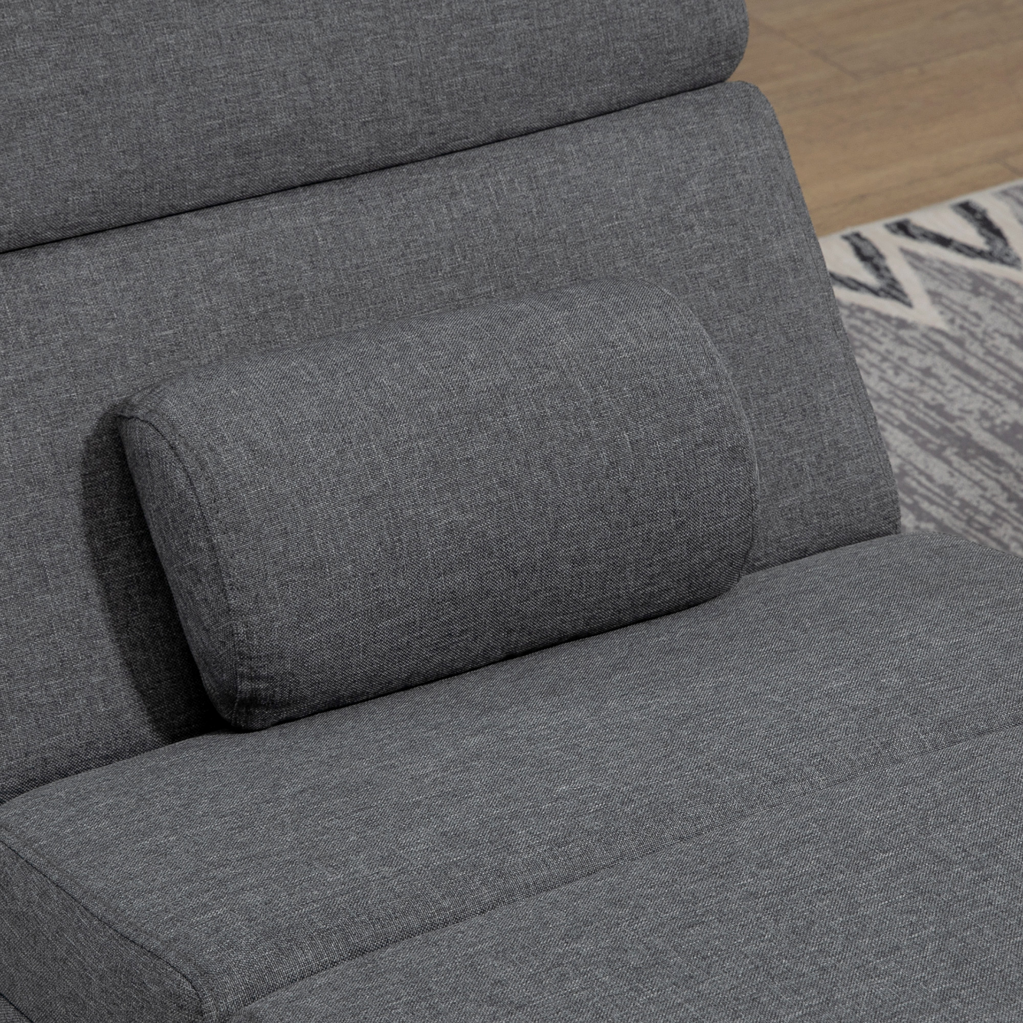 Massagesessel Relaxsessel Liegesessel 8 Vibrationspunkte, 5 Modi, 8 Vibrationspunkte, 56 x 168 x 84 cm, Grau