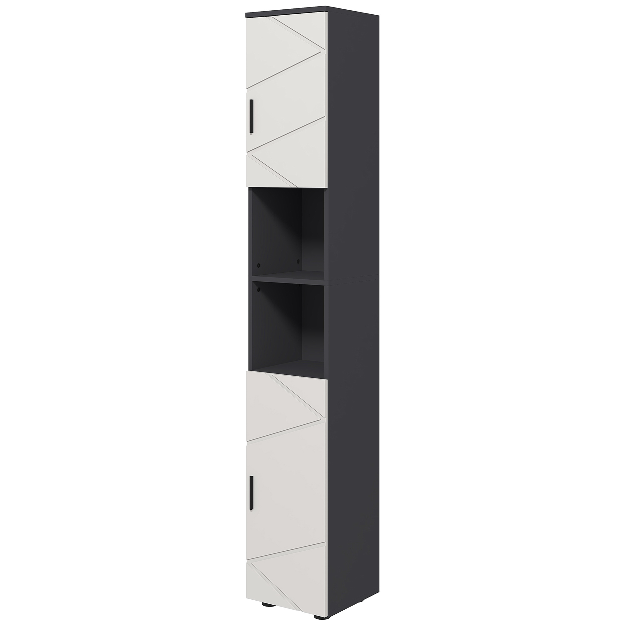 Badezimmerschrank, Badschrank, verstellbare Regale, Spanplatte, Hellgrau Badezimmerschrank, Badschrank, verstellbare Regale, Spanplatte, Hellgrau