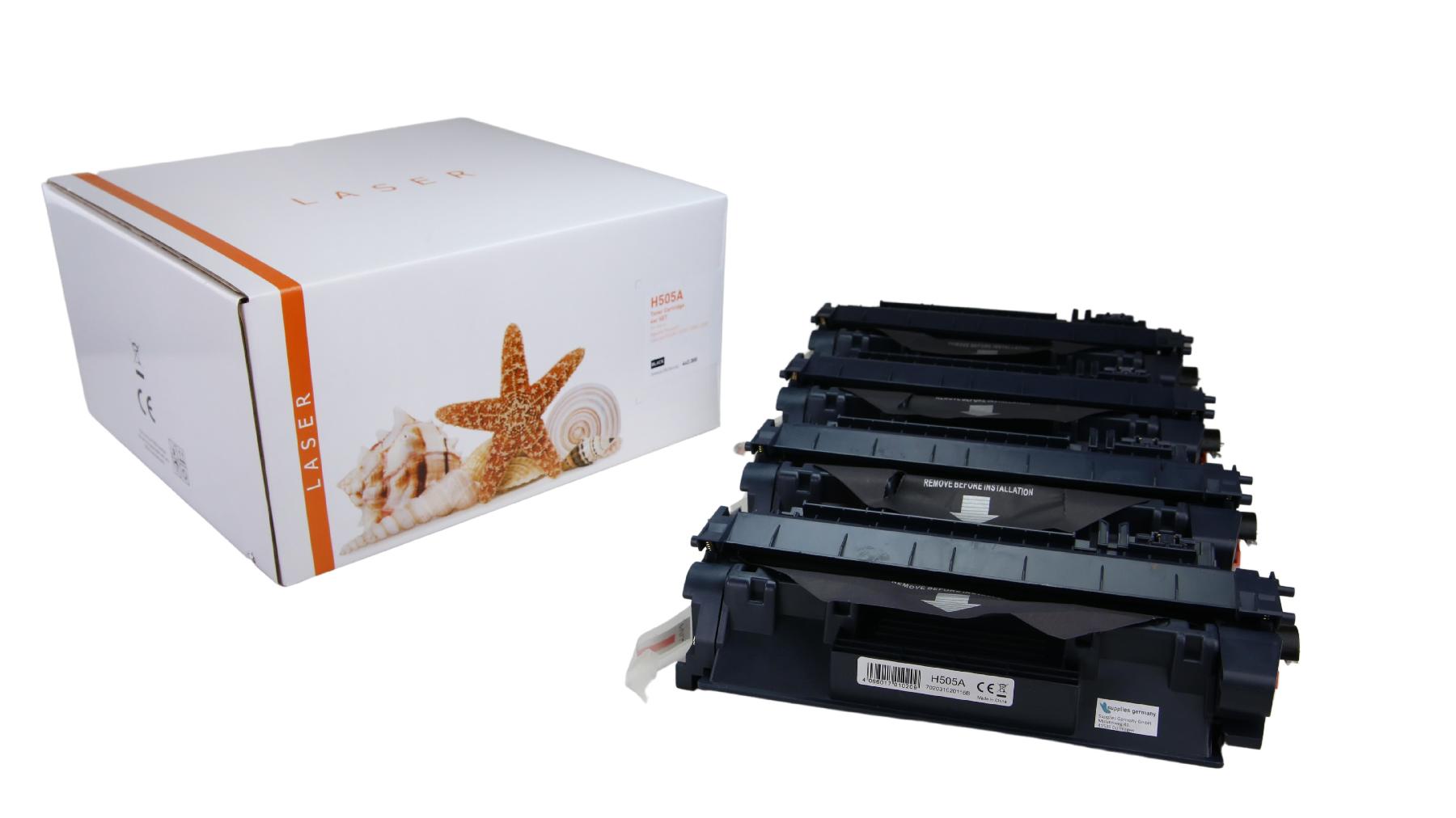 4er Set CE505A alternativ Toner black für HP / CE505A / 4x2.300 Seiten