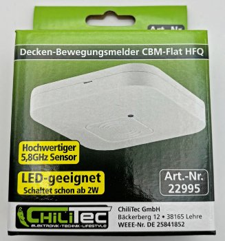 Bewegungsmelder Aufputz HF "CBM-HFQ", LED geeignet, 8m Detektion, 800W, weiß