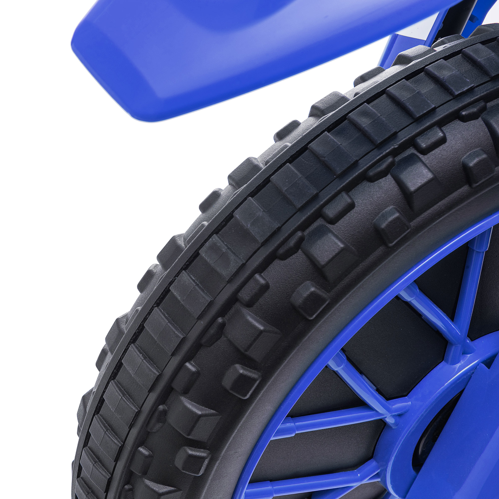 Kindermotorrad, Elektromotorrad, 45 Min Fahrzeit, mit Stützrädern, ab 3 Jahren, blau+weiß, 106,5 x 51,5 x 68cm