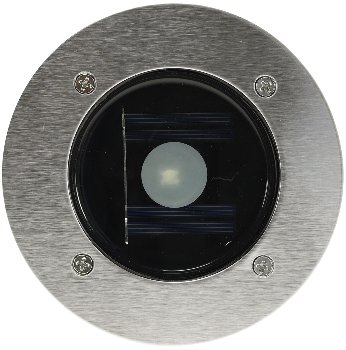 Solar LED Bodenstrahler "CTB-R", rund / ØxH 12x4cm, IP44, Edelstahl-Front
