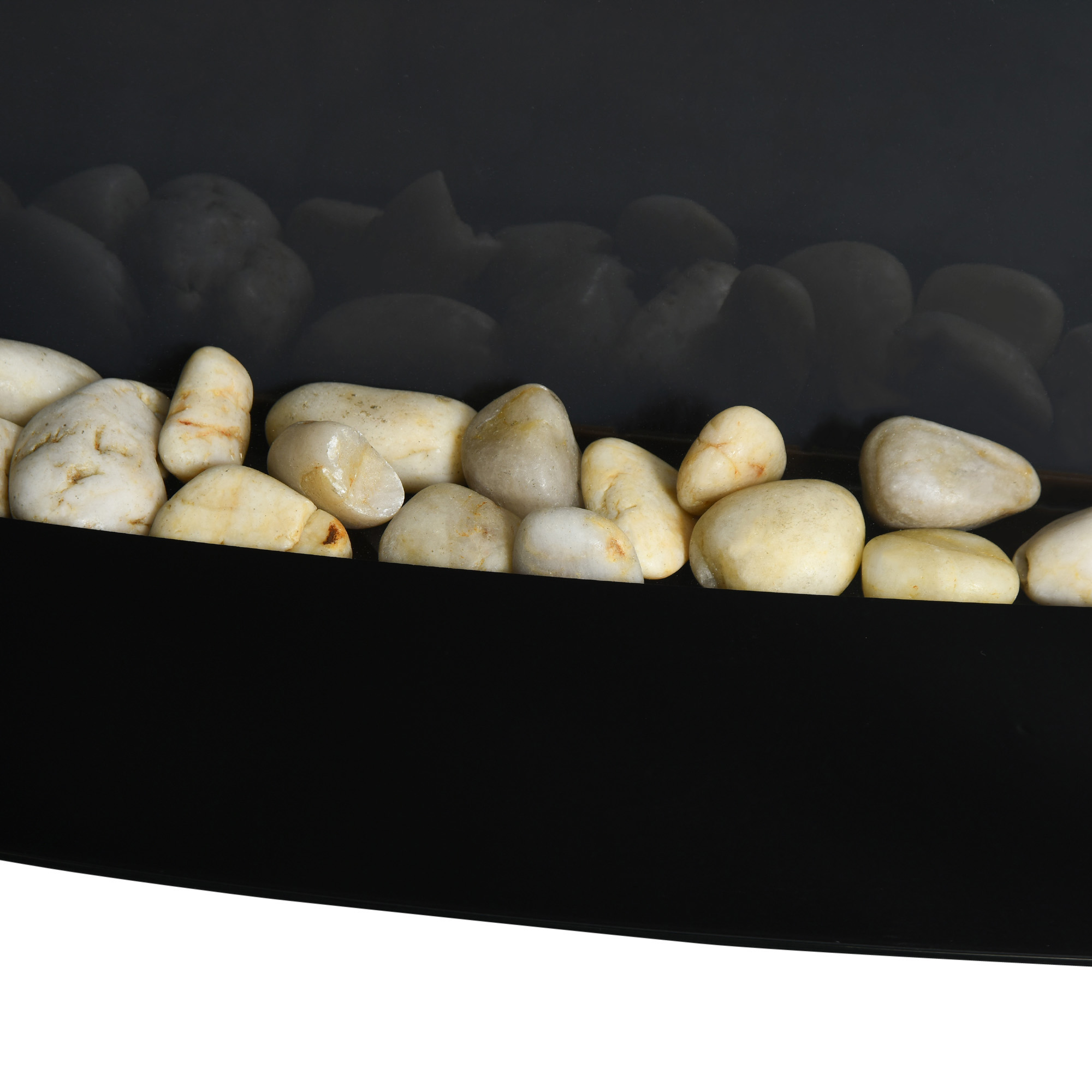 Elektrokamin mit Heizung, Wandkamin mit LED Flammeneffekt, 7 Flammenfarben, 1000/2000 W, elektrischer Kamin mit Timer, Einstellbarer Thermostat, Dekokamin mit Fernbedienung, Schwarz, 89,2 cm