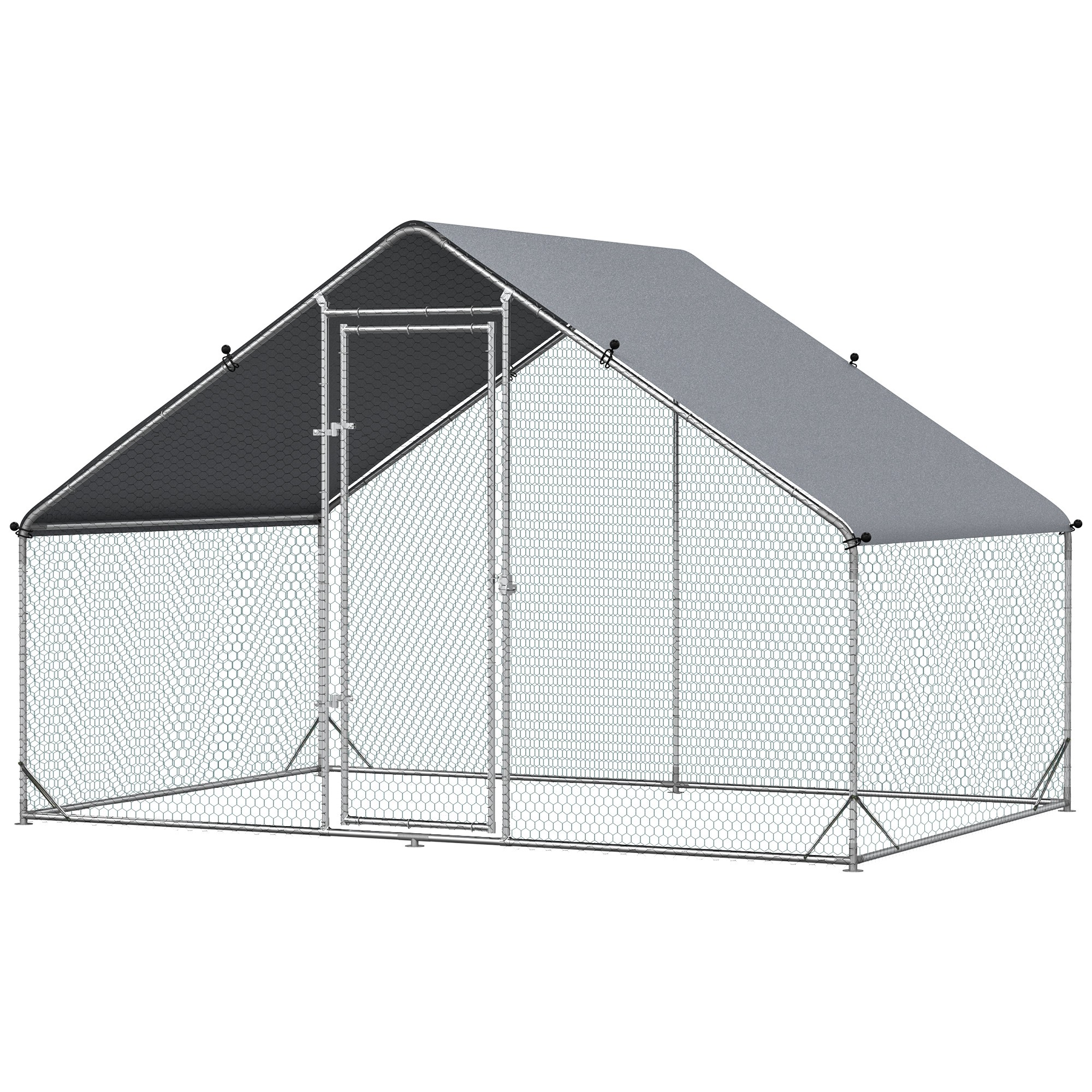 Hühnerstall, Freilaufgehege, Geflügelstall mit Schattendach, Freigehege für 4-6 Hühner, Enten Kaninchen, 3 x 2 x 2 m Hühnerstall, Freilaufgehege, Geflügelstall mit Schattendach, Freigehege für 4-6 Hühner, Enten Kaninchen, 3 x 2 x 2 m