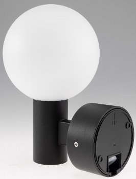 LED Wandleuchte "LAMU" mit PIR-Sensor / IP65, 15W, schwarz, 3000k / warmweiß