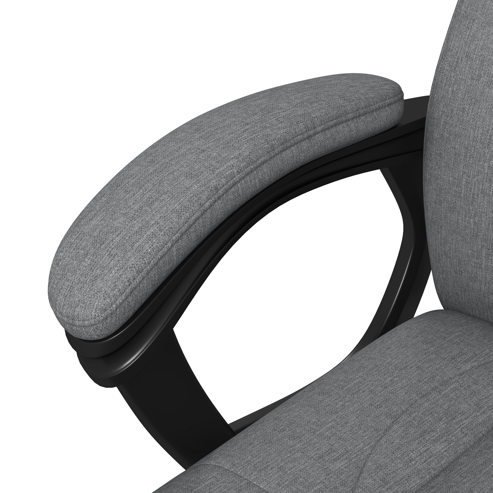 Bürostuhl Schreibtischstuhl Chefsessel, höhenverstellbar, Wippfunktion, 6 cm x 75 cm x 120 cm, Grau
