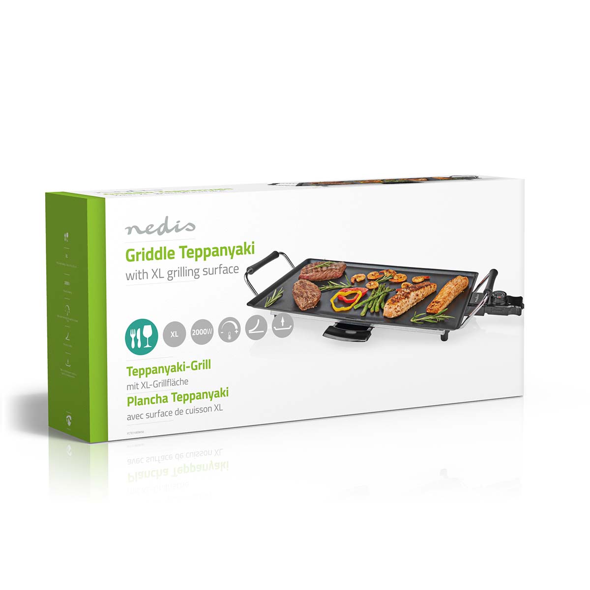Teppanyaki-Tischgrill | Backfläche (L x B): 47.5 x 26.5 cm | 5 Wärmeeinstellungen