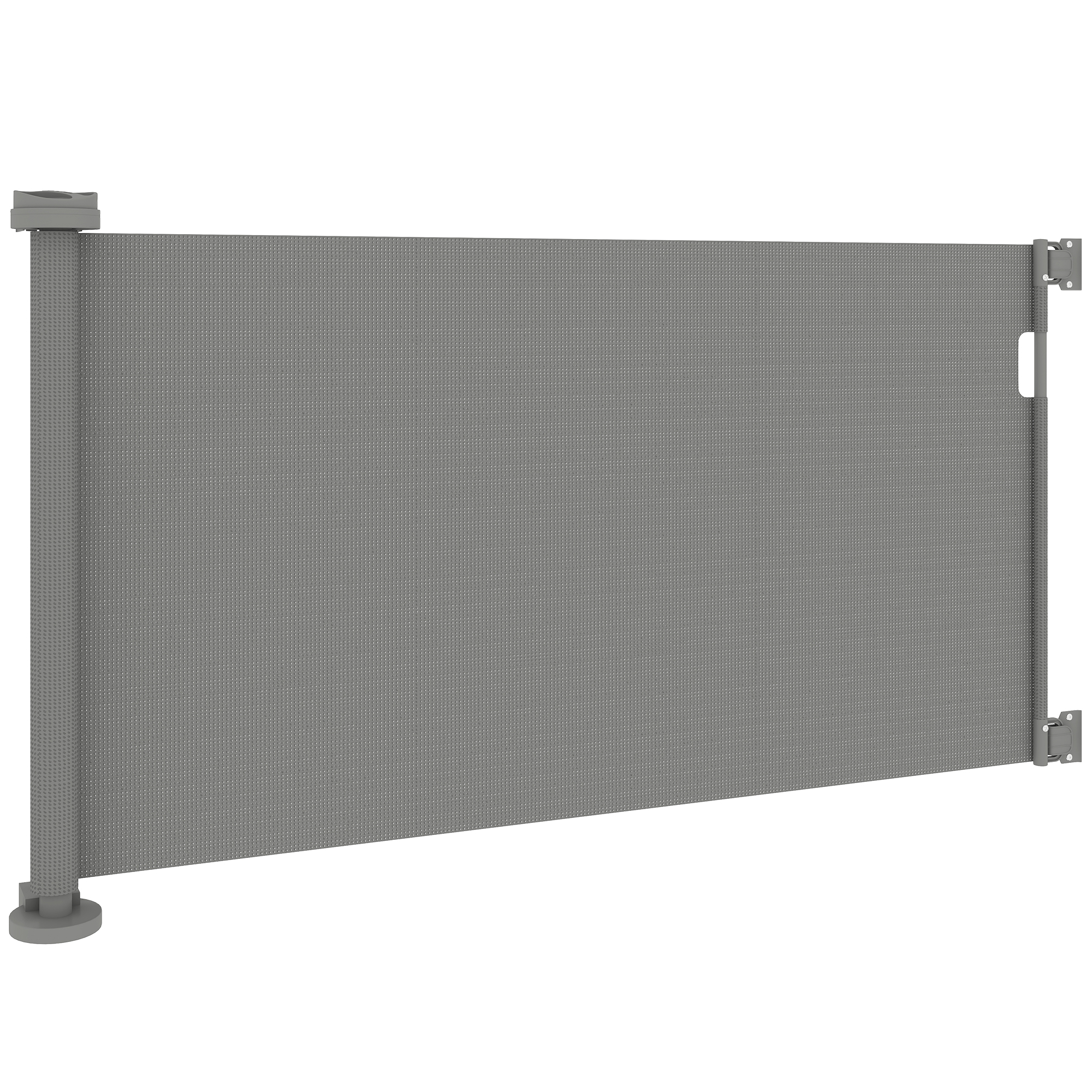 Treppenschutzgitter Ausziehbar 0-136cm 87 cm Hoch Türschutzgitter für Haustiere 142 x 10 x 87 cm Grau