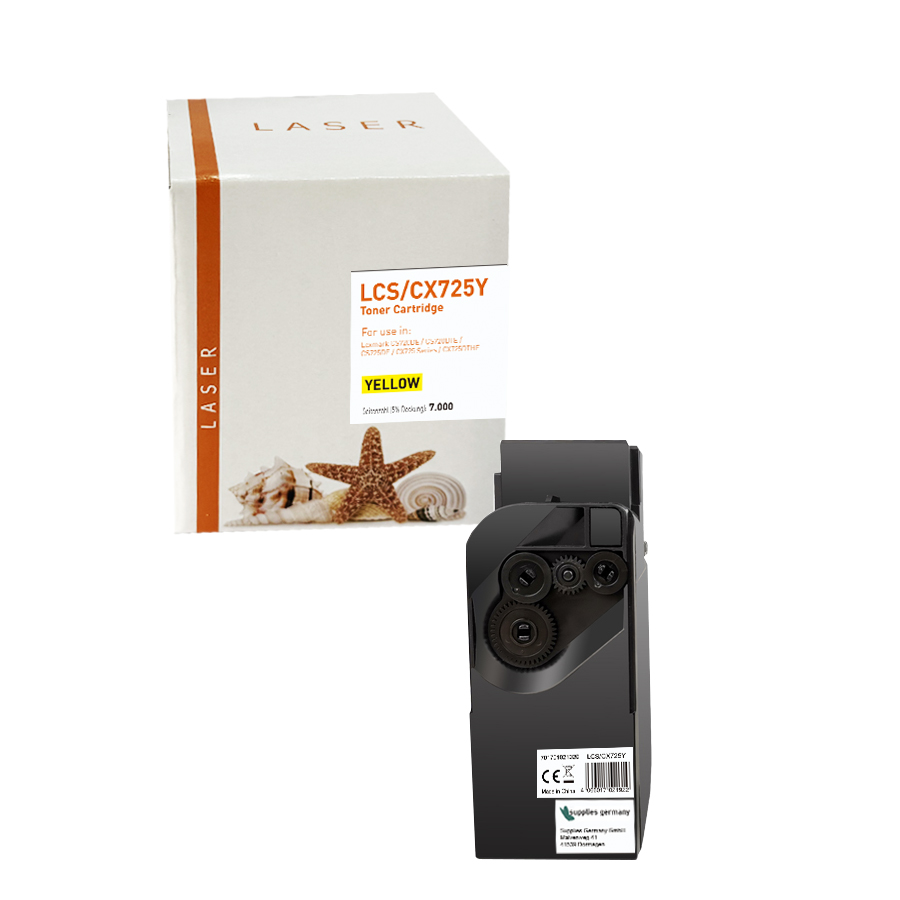 CS/CX725Y alternativ Toner yellow für Lexmark / 74C2SY0 / 7.000 Seiten CS/CX725Y alternativ Toner yellow für Lexmark / 74C2SY0 / 7.000 Seiten