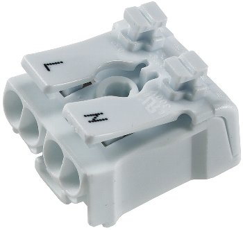 Lüsterklemme, 2-polig mit Hebel / 0,5-2,5mm², 450V/16A