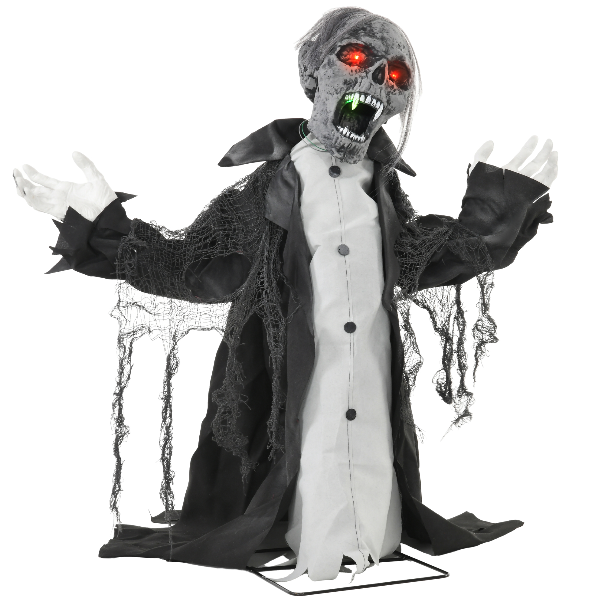 Halloweendeko, Skelett/Zombie, beweglich, Bewegungssensor, LEDs & Sounds, 75 cm Halloweendeko, Skelett/Zombie, beweglich, Bewegungssensor, LEDs & Sounds, 75 cm