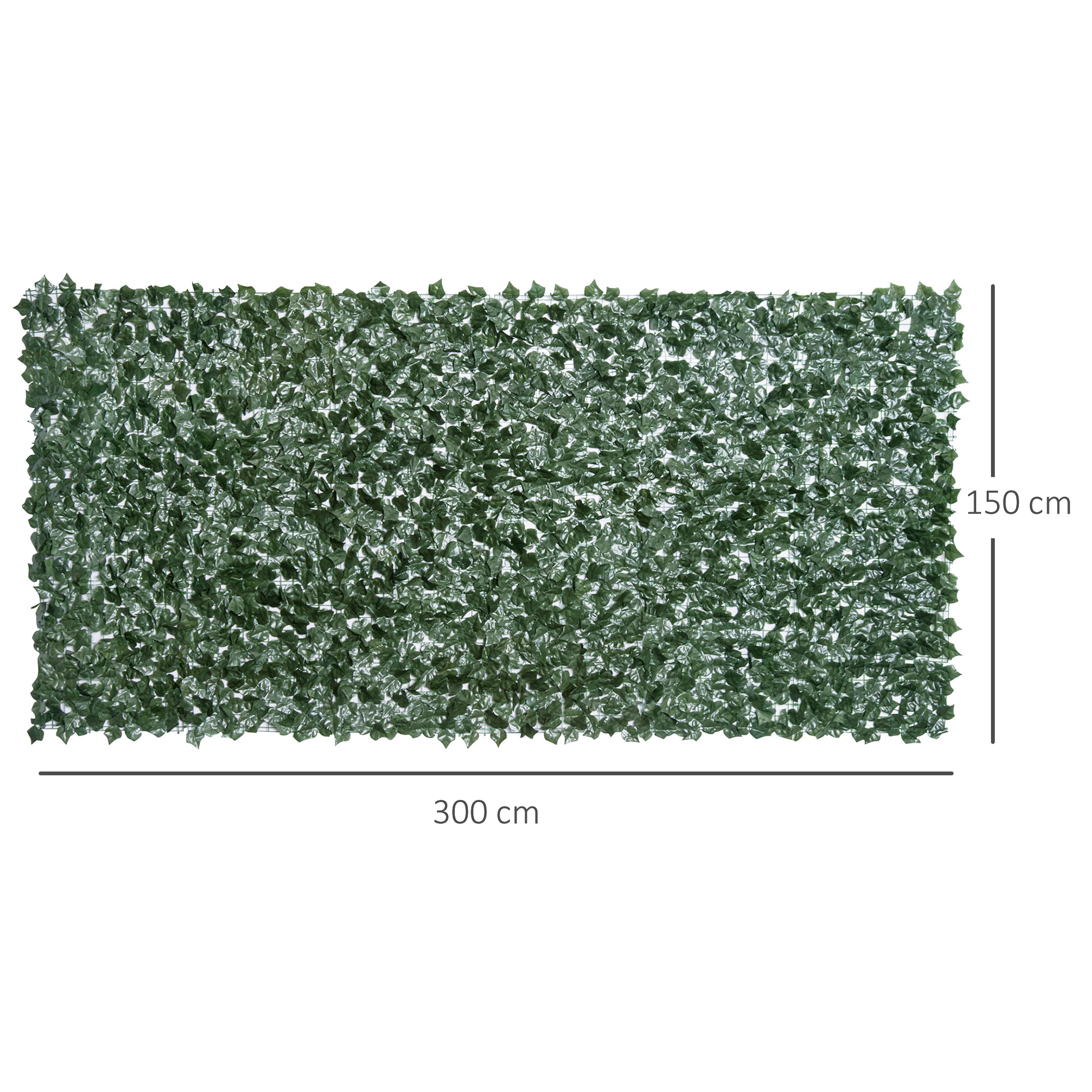 Künstlicher Hecken Sichtschutz, UV Geschützt Sichtschutz, Grün Balkon Sichtschutz, Zaun Sichtschutzgitter mit Blättern, Hecken Zaun, WandKünstliche 300 x150 cm für Garten Hochzeit