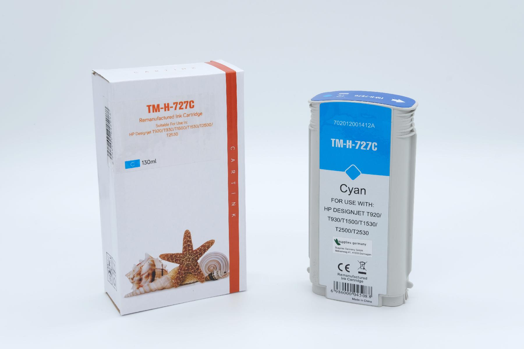 727C Refill Tinte Cyan für HP  / B3P19A / 130ml