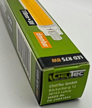 LED Strahler 8W R7s "RS118 COB8dim", 360°, 3000k, 887lm, 118mm, warmweiß