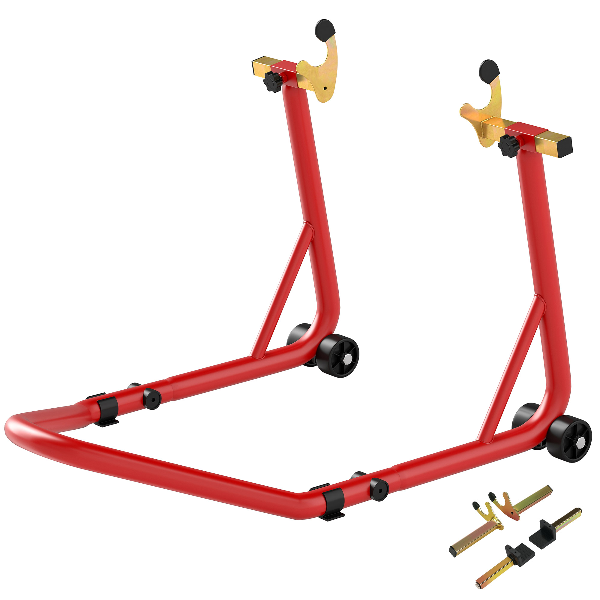 Motorradständer vorne/hinten Montageständer Motorradheber bis 544 kg Stahl Rot Motorradständer vorne/hinten Montageständer Motorradheber bis 544 kg Stahl Rot