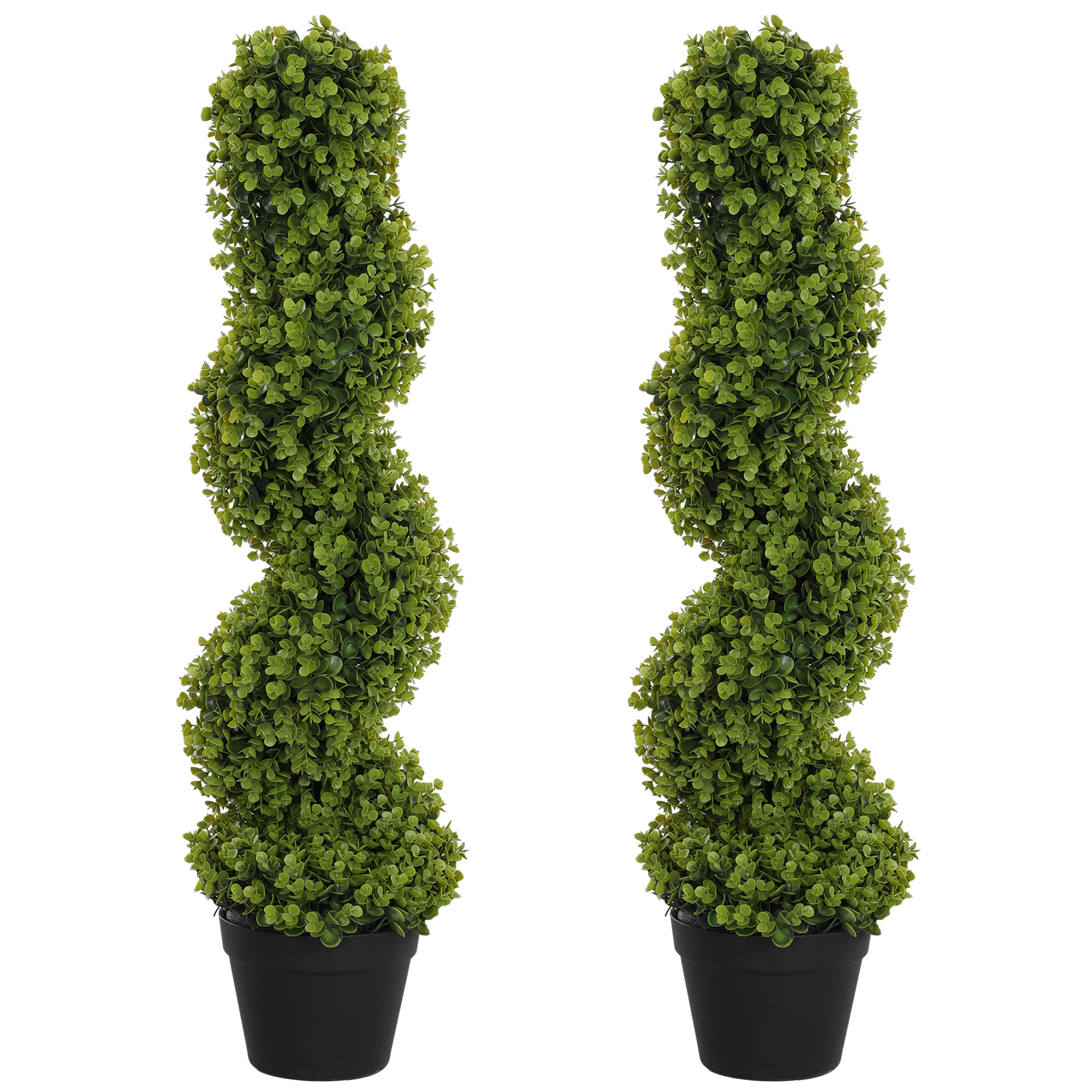 2er-Set Dekorative Pflanze, Kunstpflanzen in Töpfen, künstliche Pflanzen für Zuhause, Indoor, Outdoor, 90 cm, Grün