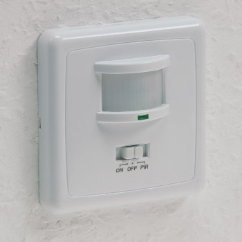 Unterputz PIR-Bewegungsmelder 160° / LED geeignet, 3-Draht Technik, weiß