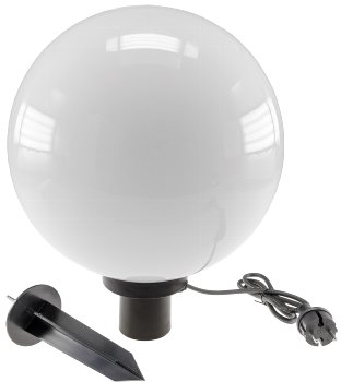 Garten Kugelleuchte Erdspieß "CT-GL30cm" / IP44, 230V, 1,5m Kabel, E27 Fassung