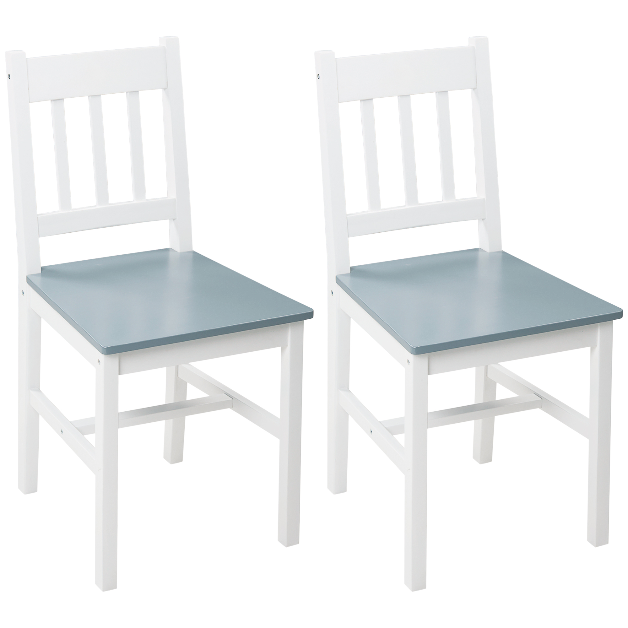 2er-Set Esszimmerstühle Küchenstühle Stühle, Massivholz, 41 cm x 46,5 cm x 85,5 cm, Weiß 2er-Set Esszimmerstühle Küchenstühle Stühle, Massivholz, 41 cm x 46,5 cm x 85,5 cm, Weiß
