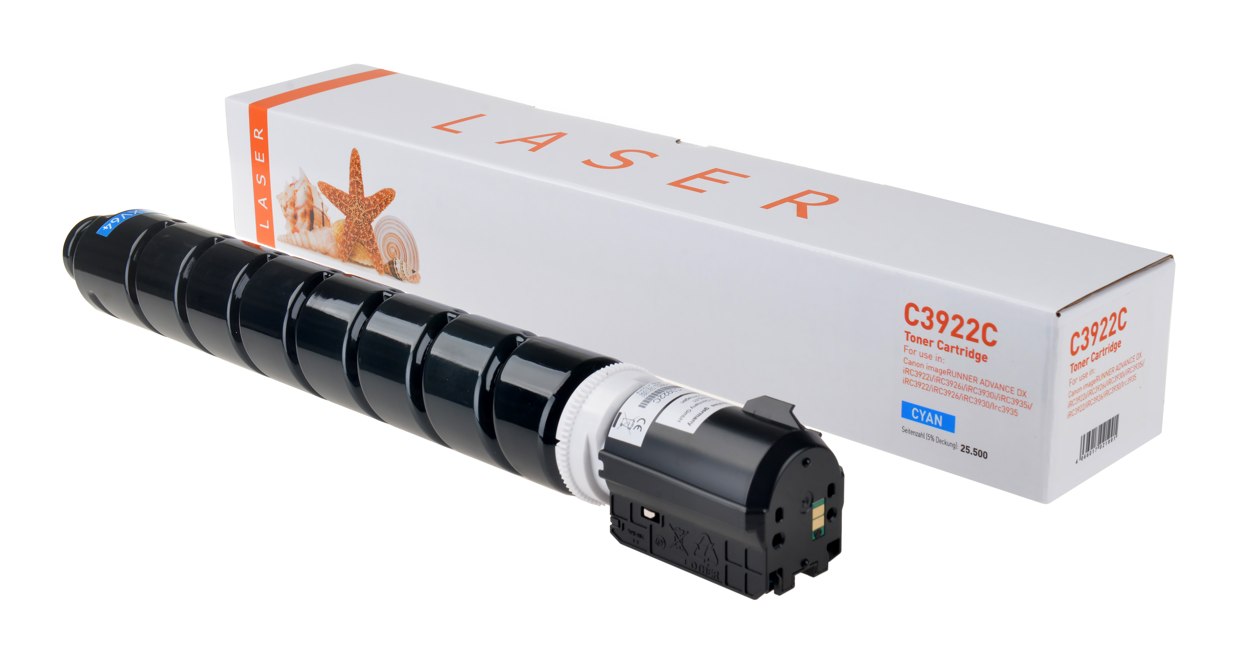 C3922C / CEXV64 alternativ Toner Cyan für Canon / 5754C002 / 25.500 Seiten C3922C / CEXV64 alternativ Toner Cyan für Canon / 5754C002 / 25.500 Seiten