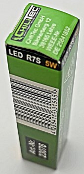 LED Strahler R7s "Glas RS78", 360°, 510lm, 78mm, 4000k / neutralweiß