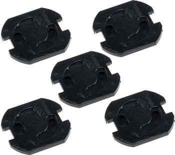 Einsteckschutz für Steckdosen, Schwarz, mit Drehmechanik, 5er-Set Einsteckschutz für Steckdosen, Schwarz, mit Drehmechanik, 5er-Set