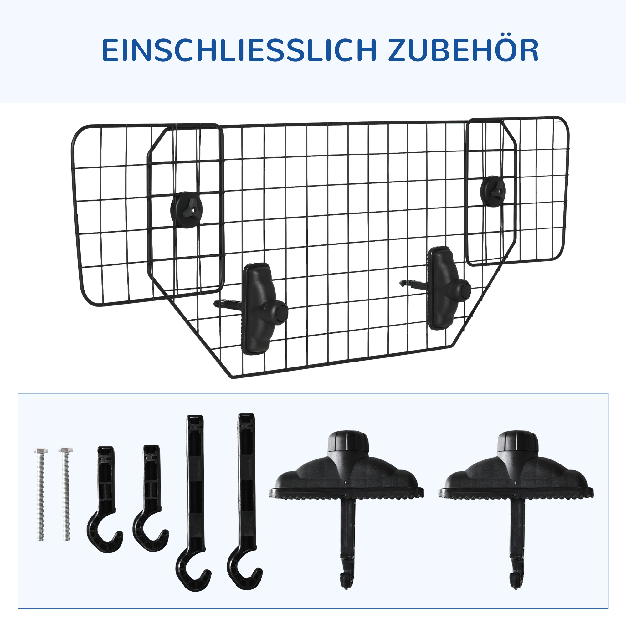 Hundeschutzgitter Auto Universal Kofferraumgitter 90-120 cm verstellbar Metall