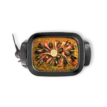 elektrische Pfanne | 40 cm | dickwandiges Aluminium-Gussgehäuse