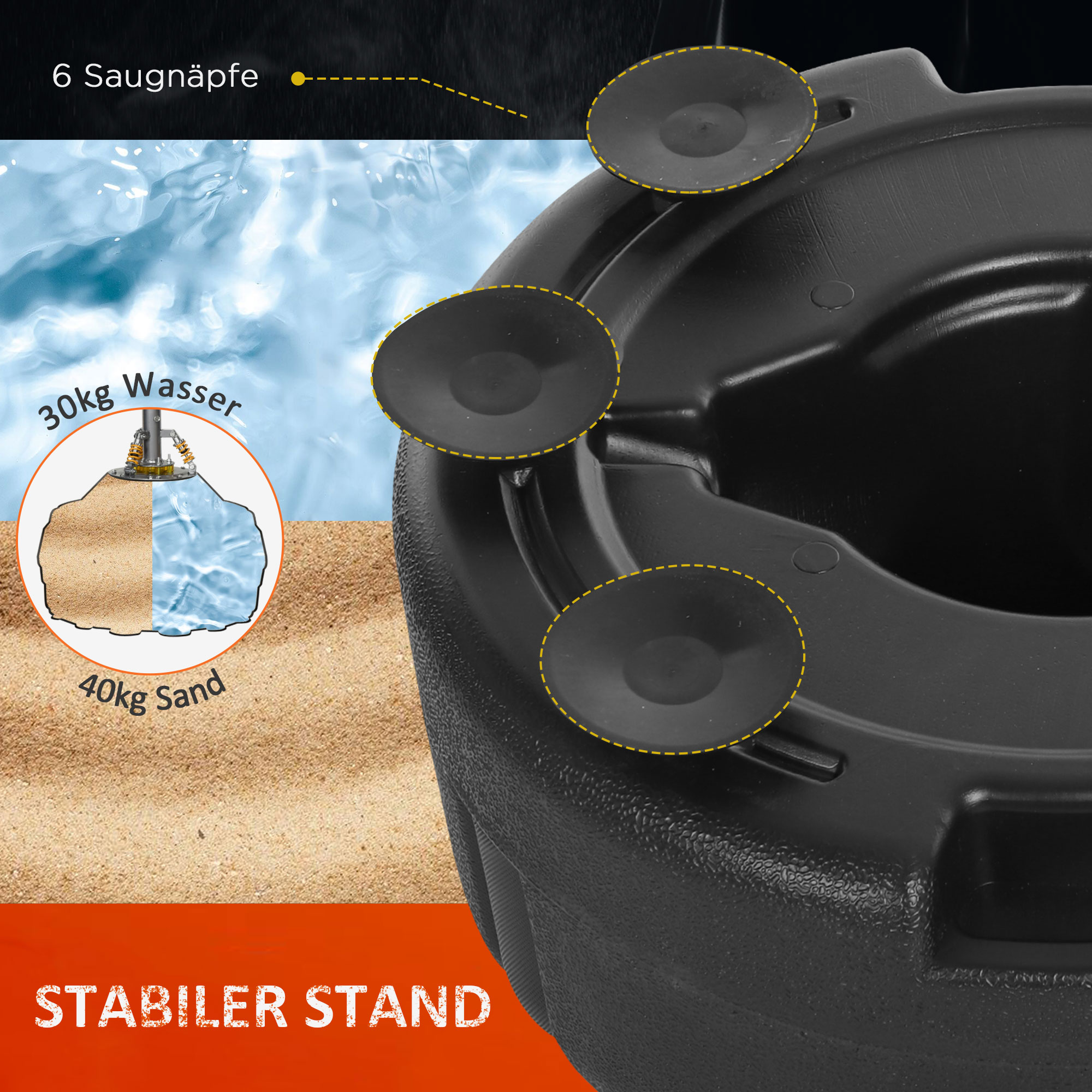 Punchingball Set Standbox Training Set 136-154 cm höhenverstellbar mit 1 paar Handschuhe Geeignet für Profis und Anfänger Schwarz