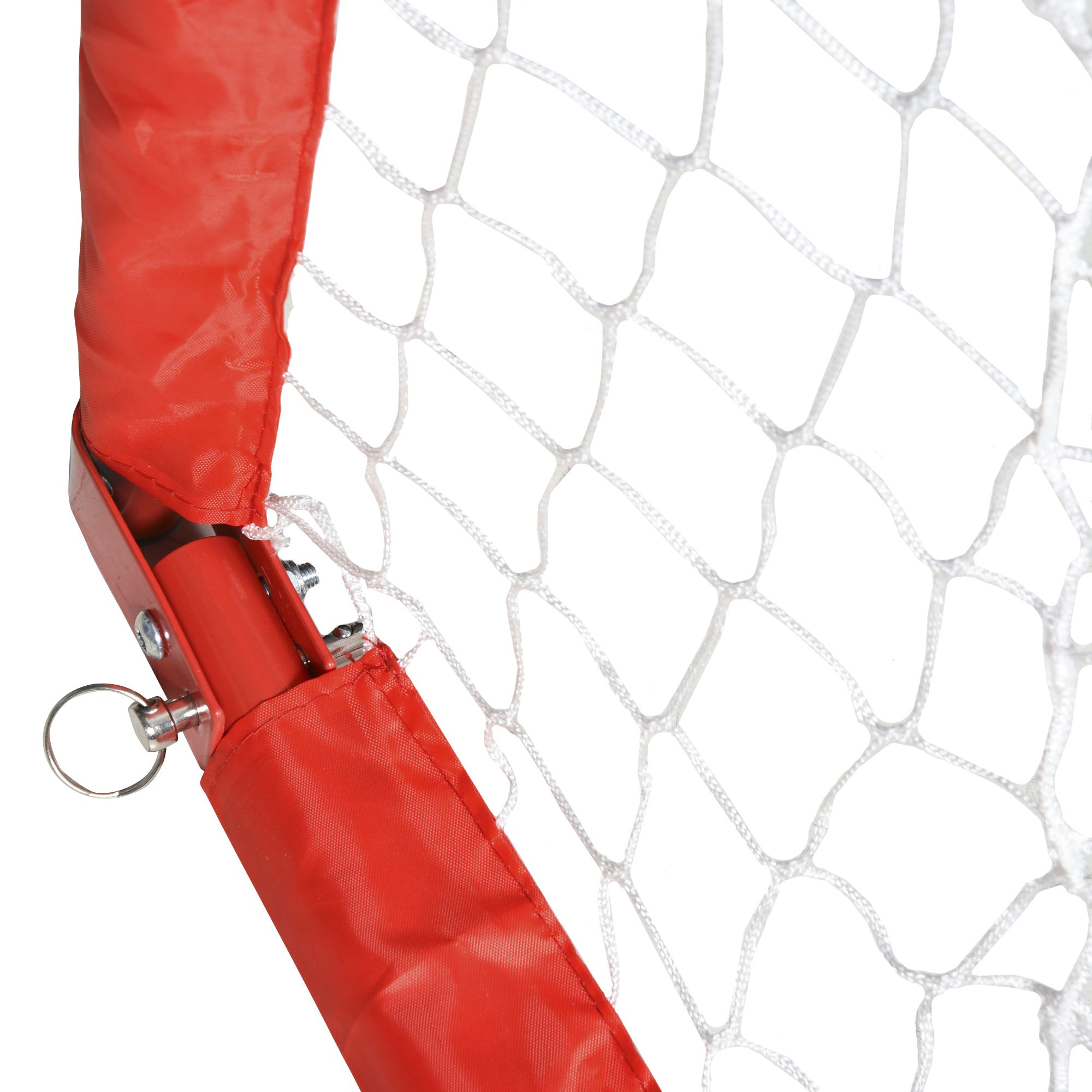 Fußballtor-Set, 2 klappbare Minitore, Metallrahmen, inkl. Werkzeug, 90 x 36 x 60 cm, Rot