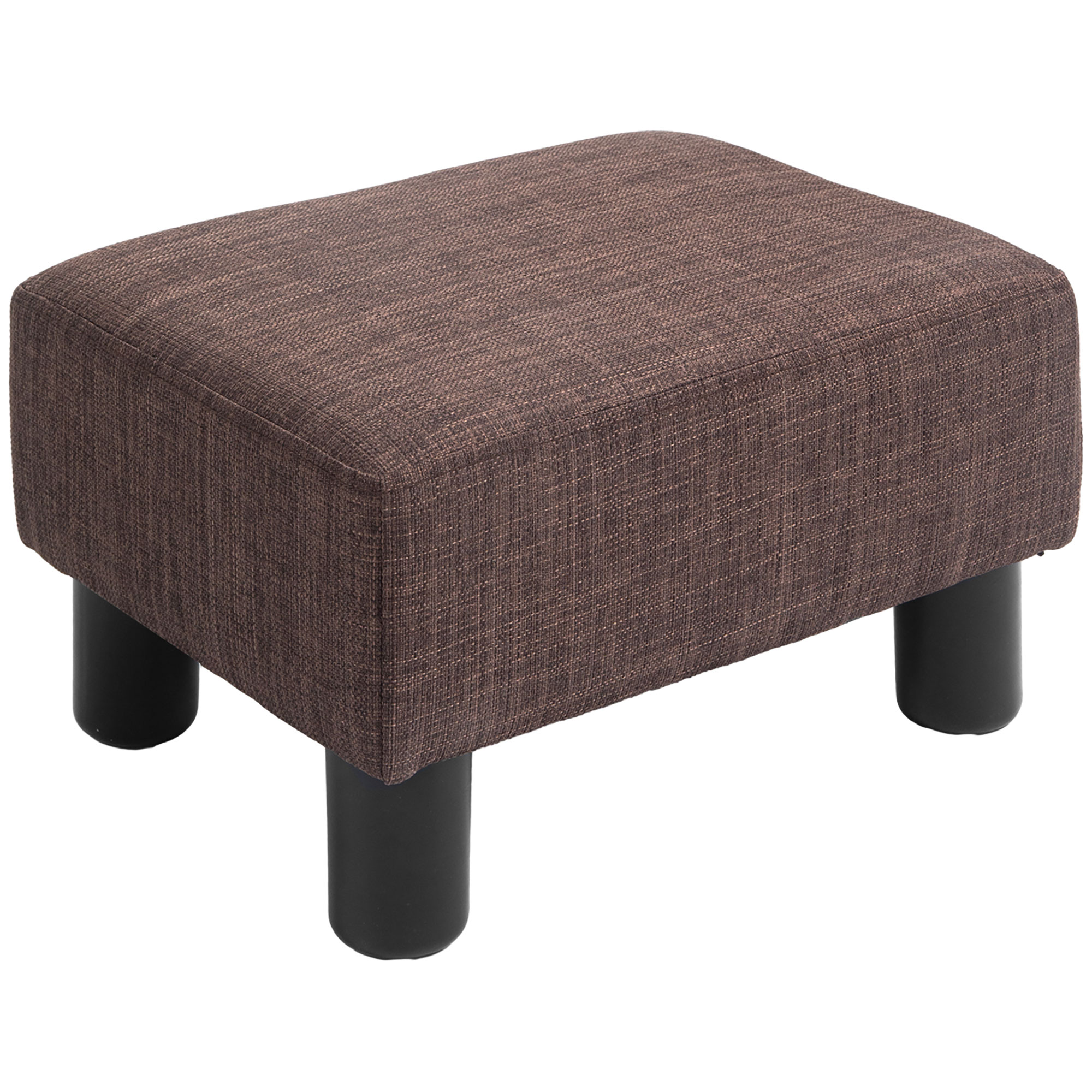 Hocker mit Stoffbezug in Leinenoptik, bis 110 kg, braun, 40 x 30 x 24cm Hocker mit Stoffbezug in Leinenoptik, bis 110 kg, braun, 40 x 30 x 24cm