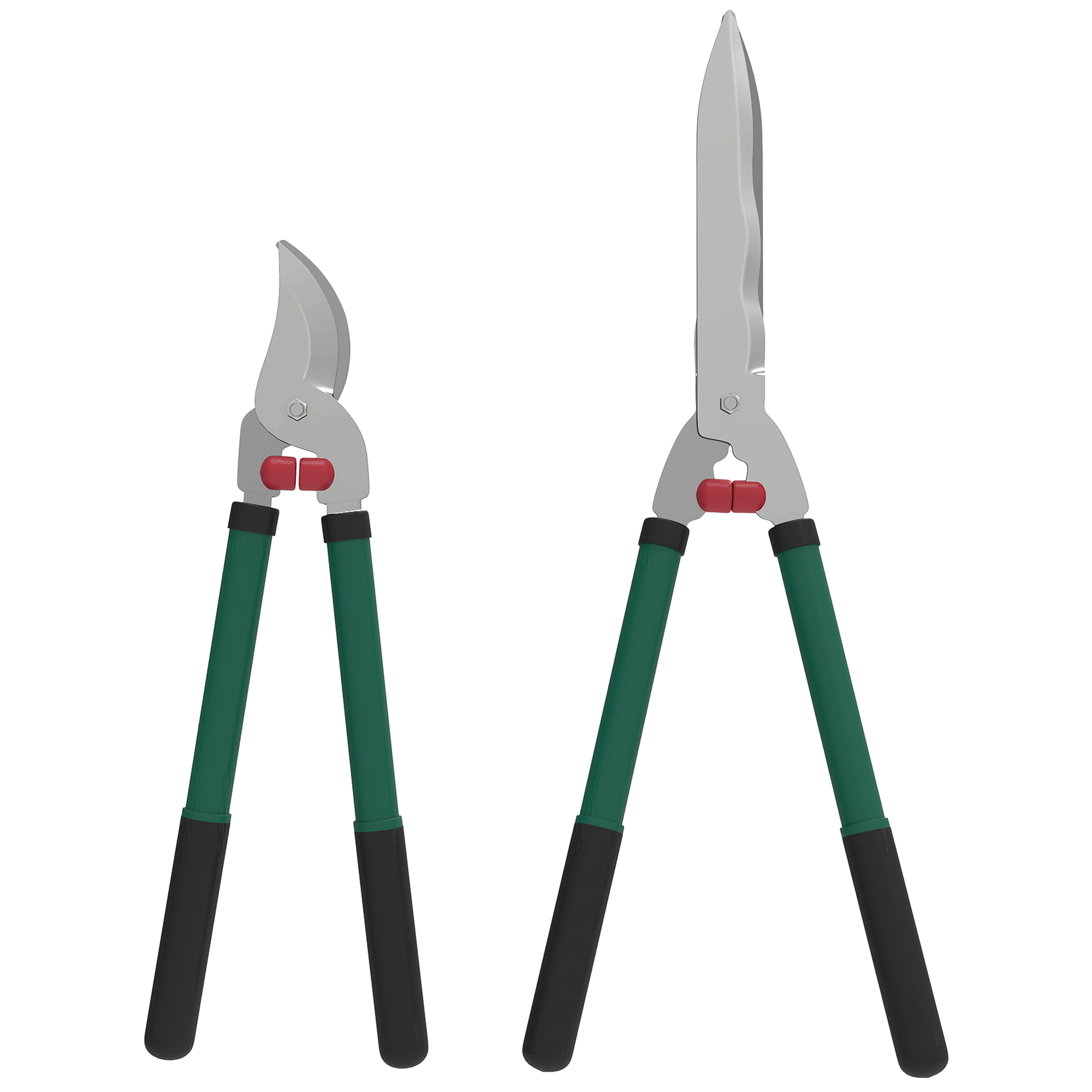 Gartenschere Set 2-teilig Messerlänge 40 cm Astschere mit antihaftbeschichtete Metallklingen Gartenschere Set 2-teilig Messerlänge 40 cm Astschere mit antihaftbeschichtete Metallklingen