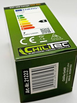 LED Glühlampe E27 "G50 AGL" warmweiß, 3000k, 670lm, 230V/7W, 160°