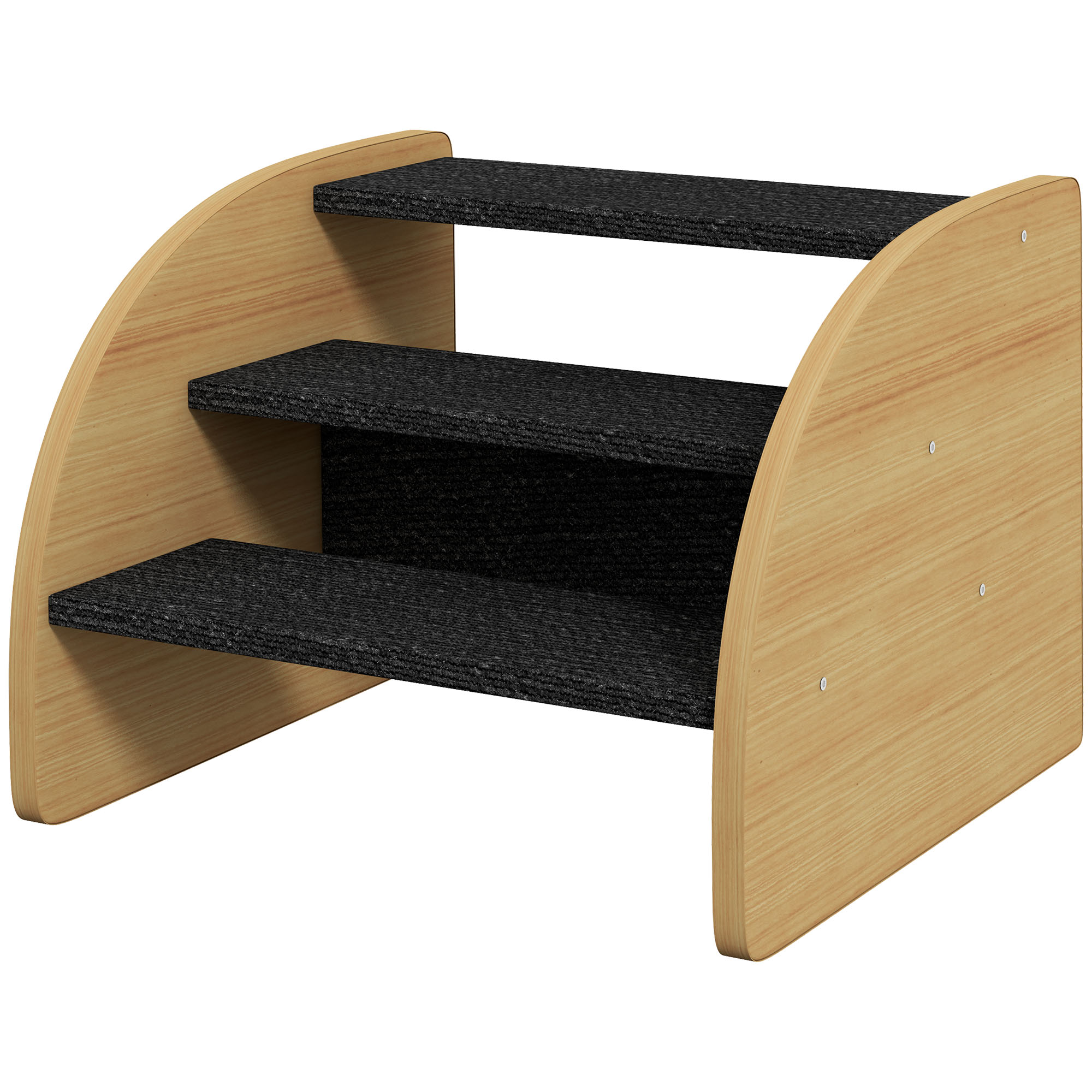 Haustiertreppe Hundetreppe, 3 Stufen, kleiner Hund, 38,5 cm x 38,5 cm x 30 cm, Eiche + Schwarz Haustiertreppe Hundetreppe, 3 Stufen, kleiner Hund, 38,5 cm x 38,5 cm x 30 cm, Eiche + Schwarz