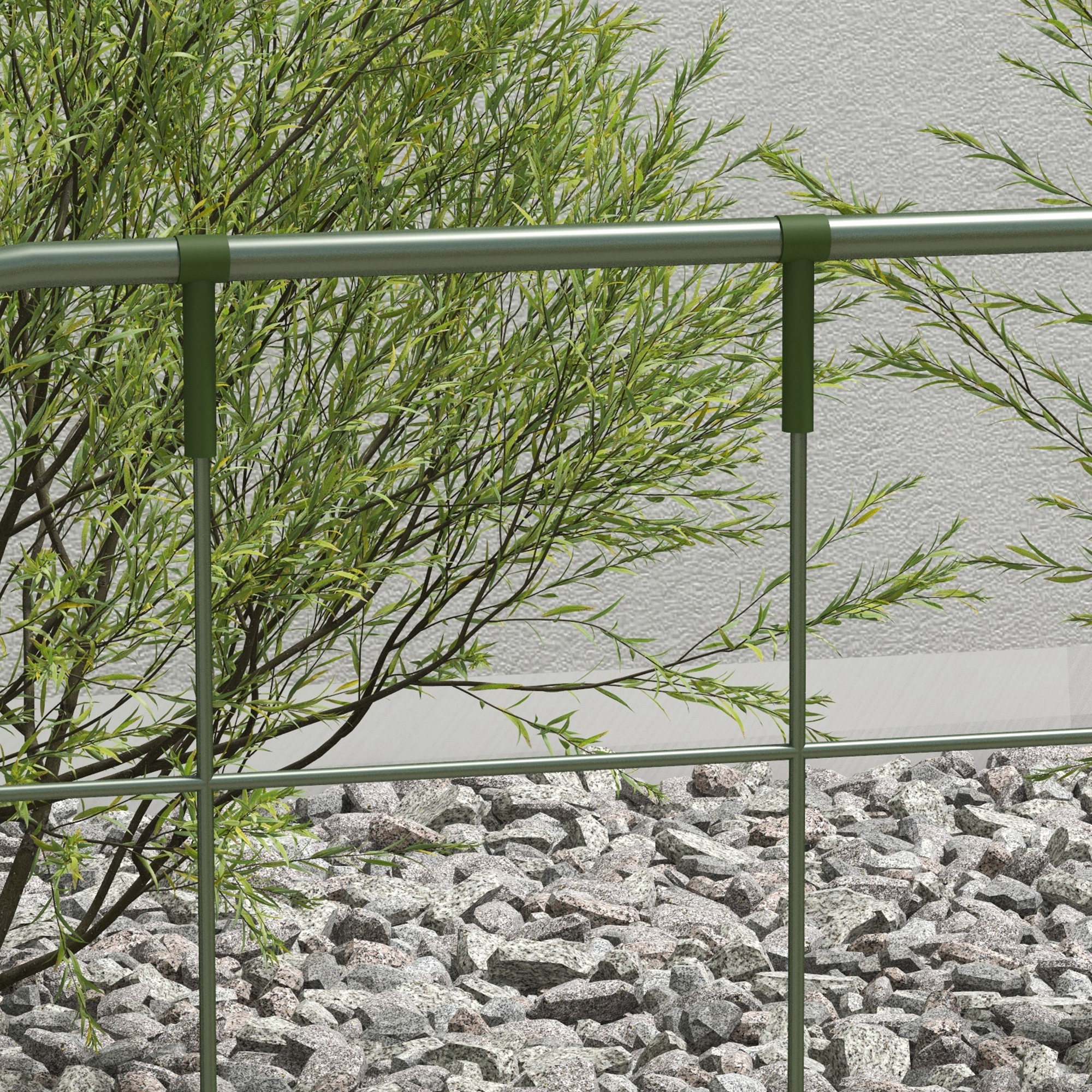 Rankgitter-Set, 6 Metallspaliere für Kletterpflanzen, Stahl, 40 x 90 cm, Grün