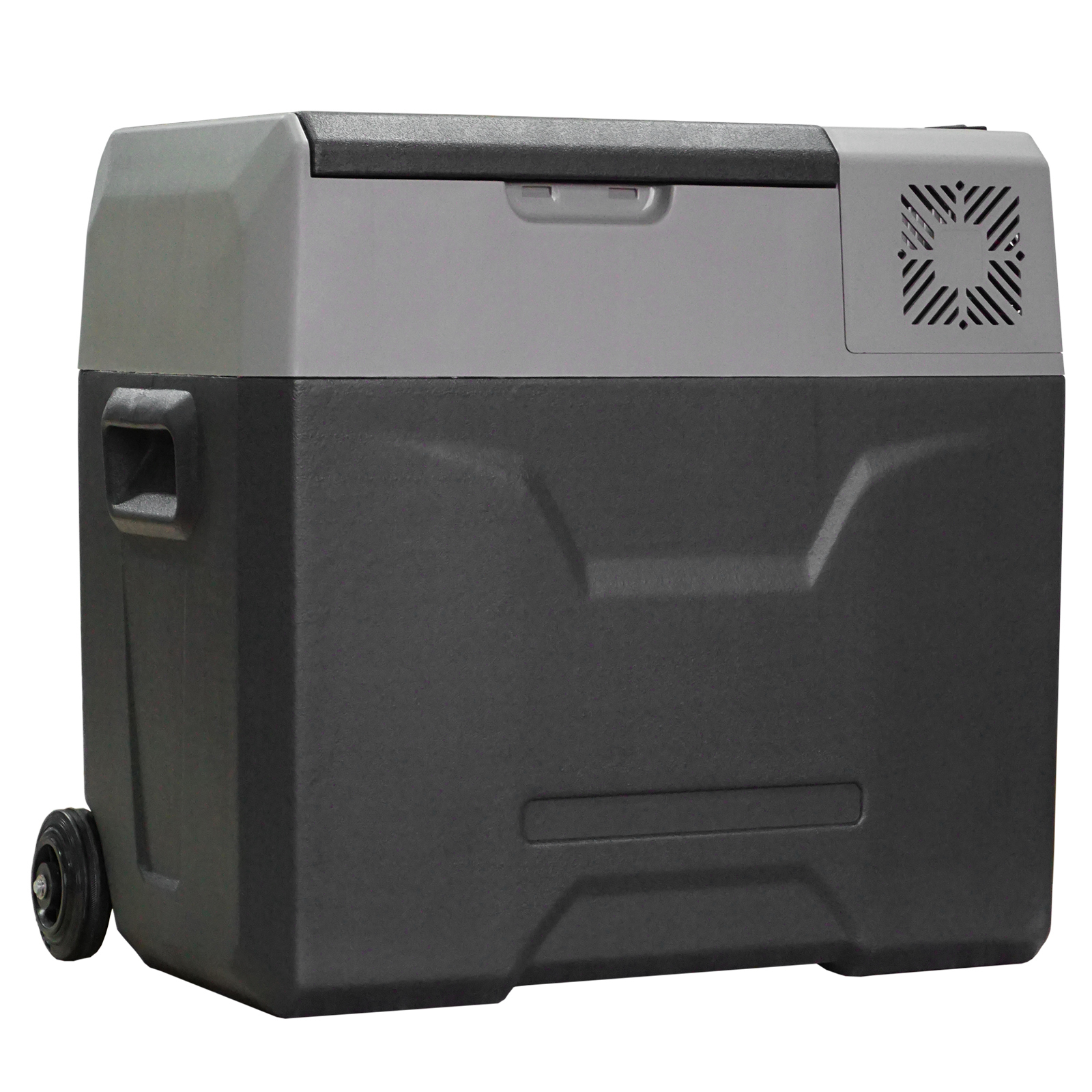 Autokühlschrank, Kühlbox, 50L, bis -20° C, Touch-Display, 2 Räder, Teleskopgriff, 58,6 x 37,8 x 54,5 cm, Grau Autokühlschrank, Kühlbox, 50L, bis -20° C, Touch-Display, 2 Räder, Teleskopgriff, 58,6 x 37,8 x 54,5 cm, Grau