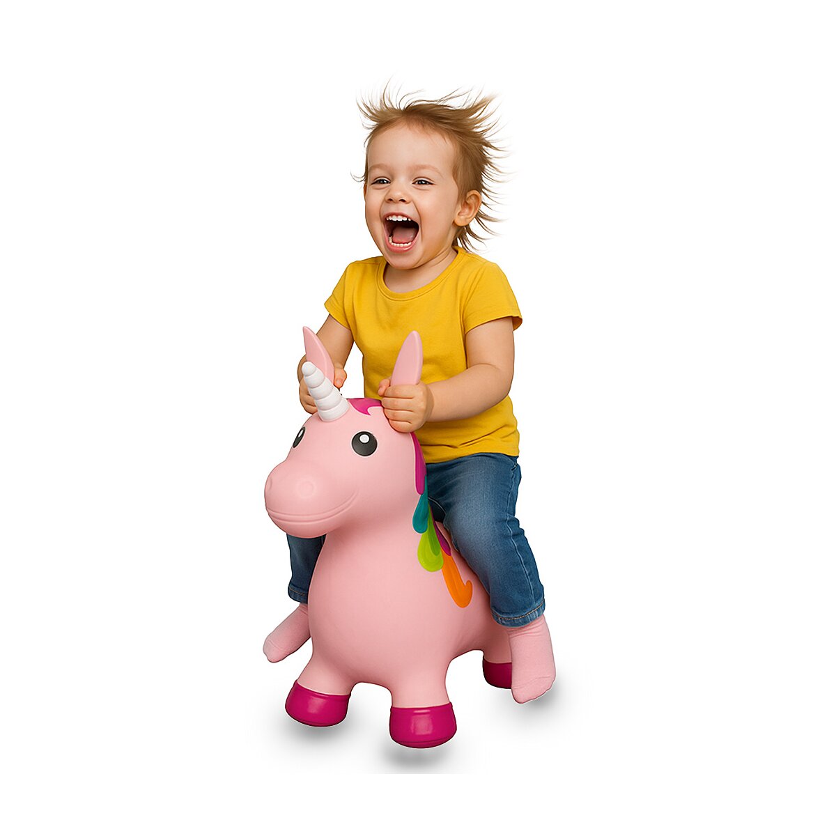 Hüpftier Einhorn HoppyDoo bunt mit Pumpe Hüpftier Einhorn HoppyDoo bunt mit Pumpe