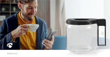 Glaskaffeekanne | kompatibel mit: Moccamaster CD / GCS / KBG / Excellent 10SN | 1.25 l | schwarz