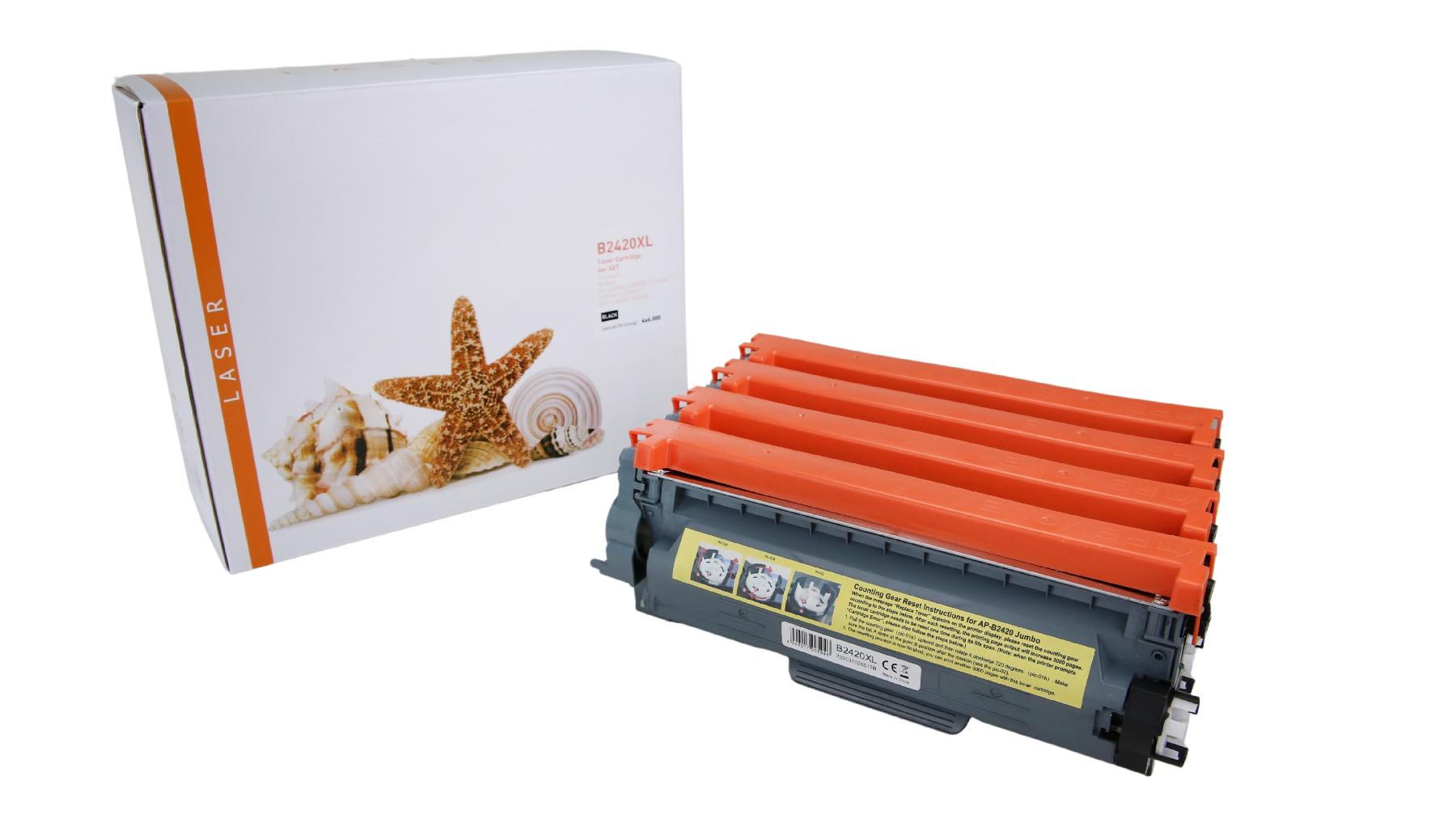 4er Set TN2420XL alternativ Toner black für Brother / TN2420XL / 4x6.000 Seiten 4er Set TN2420XL alternativ Toner black für Brother / TN2420XL / 4x6.000 Seiten