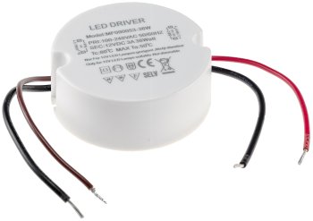LED-Trafo "CT-36E", 1,0-36W, rund / 64mm Ø, 230V auf 12V= Konstantspannung
