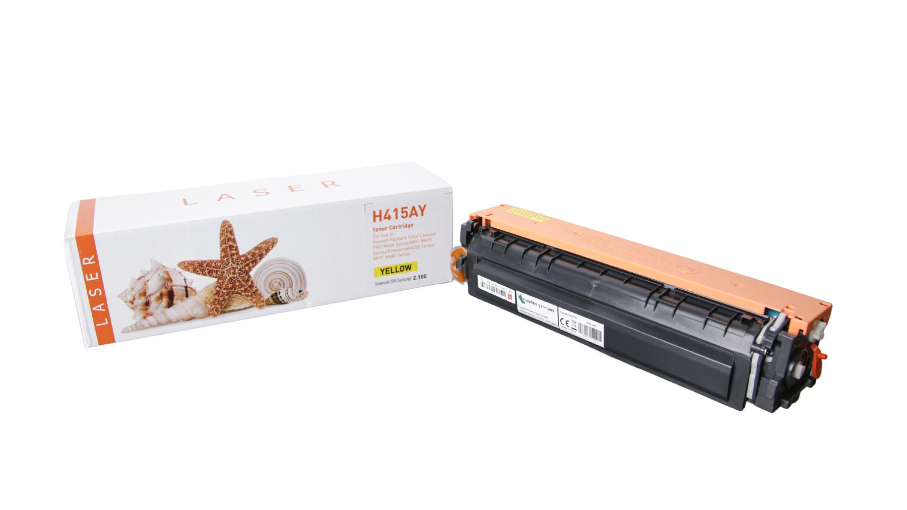 415AY alternativ Toner yellow für HP / W2032A / 2.100 Seiten